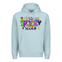Blue Mist Halloween Spooky Mama Premium Hoodie - texasbilliewilder