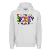 Dove Grey Halloween Spooky Mama Premium Hoodie - texasbilliewilder