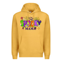 Mustard Halloween Spooky Mama Premium Hoodie - texasbilliewilder