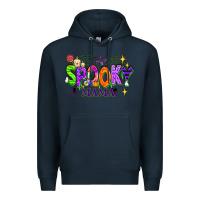 Navy Halloween Spooky Mama Premium Hoodie - texasbilliewilder