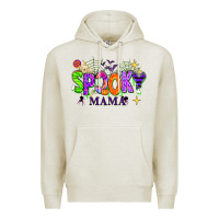 Oatmeal Heather Halloween Spooky Mama Premium Hoodie - texasbilliewilder