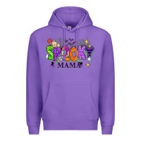 Purple Halloween Spooky Mama Premium Hoodie - texasbilliewilder