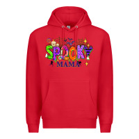 Red Halloween Spooky Mama Premium Hoodie - texasbilliewilder