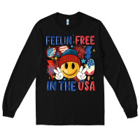 Black feelin free in the usa Long Sleeve Tee - MaliasSmallBusiness