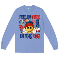 Colony Blue feelin free in the usa Long Sleeve Tee - MaliasSmallBusiness
