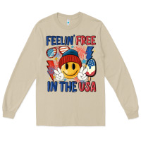 Mushroom feelin free in the usa Long Sleeve Tee - MaliasSmallBusiness