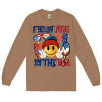 Toasted Coconut feelin free in the usa Long Sleeve Tee - MaliasSmallBusiness