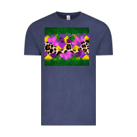Vintage Denim mardi gras Leopard and heart Vintage Tee - AdoDesignShop