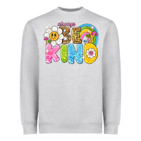 Heather Grey always be kind Heavyweight Sweatshirt - NancyCooperArtShop