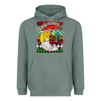 Sage Christmas Brushstrokes Moon Heavyweight Hoodie - Bettercallsaul