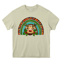 Mossy reindeer rainbow christmas Heavy Core Tee - RanaPortraitStore