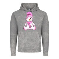 Cloud Rock winter pink snowman and hat Vintage Hoodie - AdoDesignShop