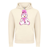 Vintage Artic winter pink snowman and hat Vintage Hoodie - AdoDesignShop