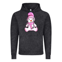 Vintage Black winter pink snowman and hat Vintage Hoodie - AdoDesignShop