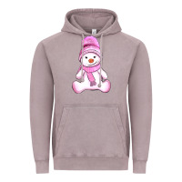 Vintage Zinc winter pink snowman and hat Vintage Hoodie - AdoDesignShop