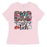 Bubblegum Pink ekg tech Ladies Tee - Zillion Design Studio