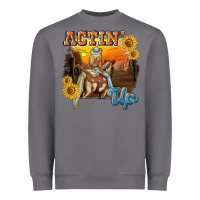 Storm actinup with cowgirl Heavyweight Sweatshirt - NancyCooperArtShop