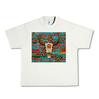 Pistachio western serape leopard bull skull turquoise tumbler Urban Heavy Tee - Artiststas