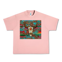 Salmon western serape leopard bull skull turquoise tumbler Urban Heavy Tee - Artiststas