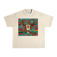 Sandshell western serape leopard bull skull turquoise tumbler Urban Heavy Tee - Artiststas
