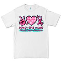 Peace Love Cure Breast Cancer Awareness Premium Tee | Teevron