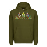 Army Green cactus cowhide serape Premium Hoodie - JahusDesignShop