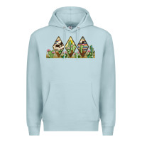 Blue Mist cactus cowhide serape Premium Hoodie - JahusDesignShop