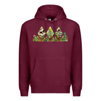 Burgundy cactus cowhide serape Premium Hoodie - JahusDesignShop