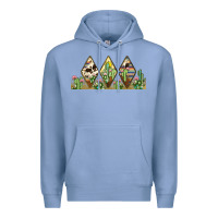 Colony Blue cactus cowhide serape Premium Hoodie - JahusDesignShop