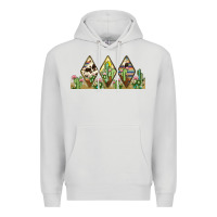 Dove Grey cactus cowhide serape Premium Hoodie - JahusDesignShop