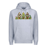 Heather Grey cactus cowhide serape Premium Hoodie - JahusDesignShop