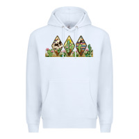 White cactus cowhide serape Premium Hoodie - JahusDesignShop