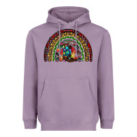Lavender Christmas cowboy boots rainbow Heavyweight Hoodie - RanaPortraitStore