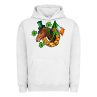 Pigment Lunar Rock Horse with horseshoe St. Patrick's Urban Hoodie - CowGirlArtShop