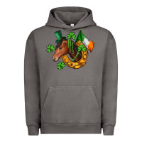 Pigment Tornado Horse with horseshoe St. Patrick's Urban Hoodie - CowGirlArtShop