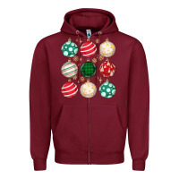 Burgundy Christmas Zipper Hoodie - MaliasSmallBusiness
