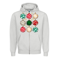 Dove Grey Christmas Zipper Hoodie - MaliasSmallBusiness