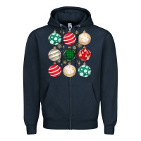 Navy Christmas Zipper Hoodie - MaliasSmallBusiness