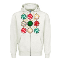 Oatmeal Heather Christmas Zipper Hoodie - MaliasSmallBusiness