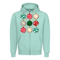Seafoam Christmas Zipper Hoodie - MaliasSmallBusiness
