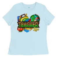 Baby Blue teacher life Ladies Tee - texasbilliewilder