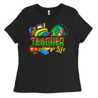 Black teacher life Ladies Tee - texasbilliewilder