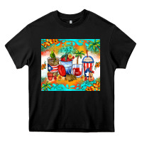 Black puerto rico coffee cups Heavy Core Tee - Zillion Design Studio