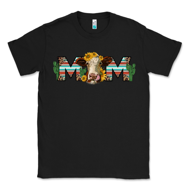 Sunflower Hereford Cattle And Cactus  Mom Classic Tee by Jasminsmagicworld | Teevron