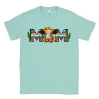 Seafoam sunflower hereford cattle and cactus  mom Classic Tee - Jasminsmagicworld