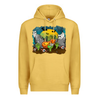Antique Gold Cemetery with Ghost Cats Premium Hoodie - texasbilliewilder