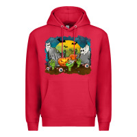 Cardinal Cemetery with Ghost Cats Premium Hoodie - texasbilliewilder