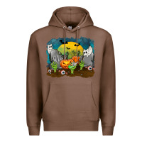 Chestnut Cemetery with Ghost Cats Premium Hoodie - texasbilliewilder