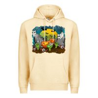 Pina Colada Cemetery with Ghost Cats Premium Hoodie - texasbilliewilder