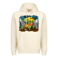 Sandshell Cemetery with Ghost Cats Premium Hoodie - texasbilliewilder